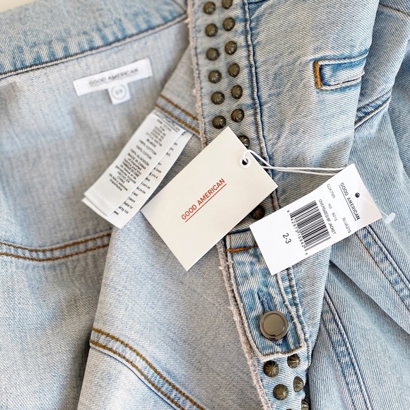 Good American Oversized Boyfriend Jean Jacket -NWT - Picture 9 of 9